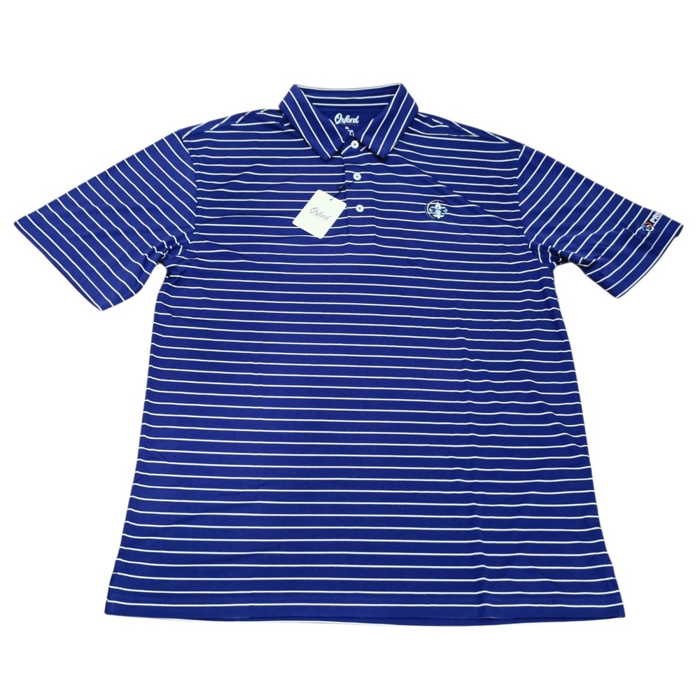 Oxford America Boy Scouts of America BSA Polo Shirt Mens XL Purple Stripe NWT